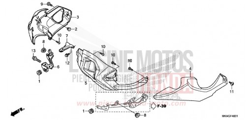 UNDER COWL (NC750SD) NC750SDG de 2016